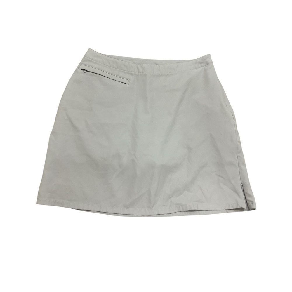 Patagonia Women's Duway Golf Skirt Skirt Beige Zip Pocket Soft Lined Size 8